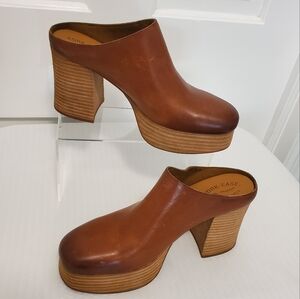 EC Kork-Ease "VERONICA" Platform Leather Mules Size 9.5